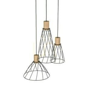 Závěsná lampa Modesto Wood Pine 3 Circle small 4