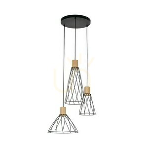 Závěsná lampa Modesto Wood Pine 3 Circle small 0
