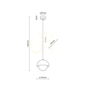 Béžová závěsná lampa Bono 1 small 7