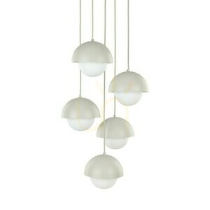 Béžová závěsná lampa Bono 5 small 4
