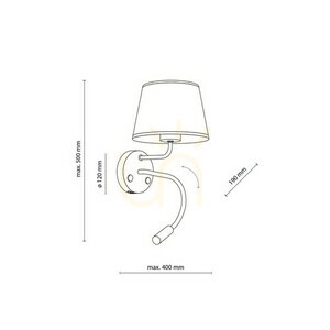 Nástěnná lampa Maja White 2 E27 + G9 + Usb small 8