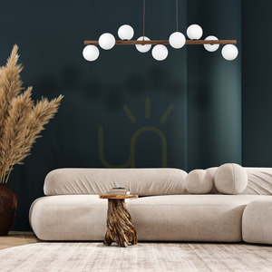 Závěsná lampa Estera Wood Walnut 9 small 1