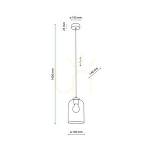 Zelená závěsná lampa Molly 1 small 6