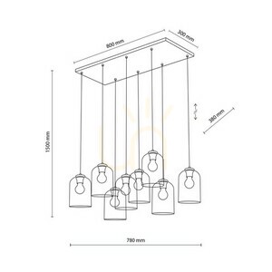 Závěsná lampa Molly 8 small 4