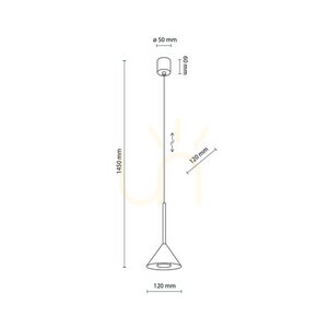 Cono Mini černá závěsná lampa 1 small 5