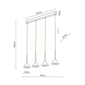 Cono Mini černá závěsná lampa 4 small 7