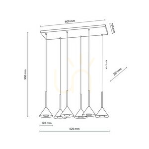 Cono Mini černá závěsná lampa 6 small 14