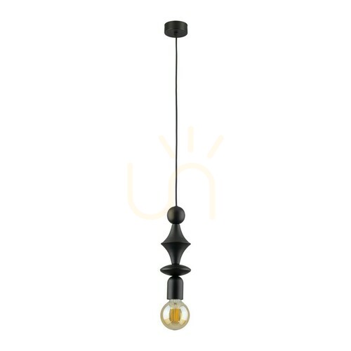 Kontrola Černá závěsná lampa Tower 1 Xe27