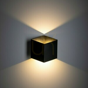 Cube Black Led nástěnné svítidlo ip 54 small 2
