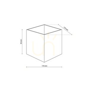 Cube Black Led nástěnné svítidlo ip 54 small 8