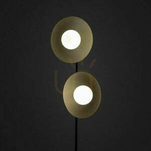 Břidlicová černá skleněná stojací lampa 2 Xg9 small 2