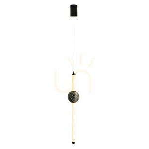 Závěsné svítidlo Max Light Verdes P0612 černé 8 cm hliník přírodní kámen small 1