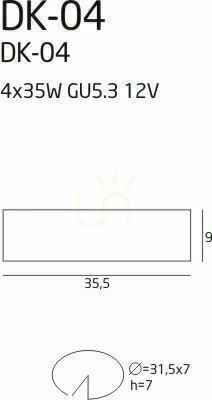 Kontrola Zapuštěné halogenové svítidlo Max Light White DK-04 WH bílé 4x GU5.3