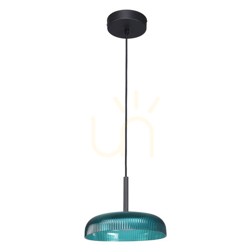 Kontrola Závěsné svítidlo Italux Colle LED zelené/černé 12 W 25 cm PND-48529-BK-BLU