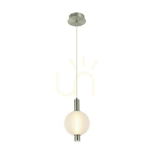 Závěsné svítidlo Italux Lenti LED 7W 3000K stříbrné s bílým stínidlem PND-83631-1-SC-WH small 2