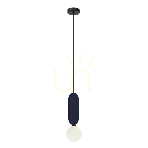 Kontrola Závěsná lampa Italux Lorenzo modrá G9 PND-59815-1-BLU