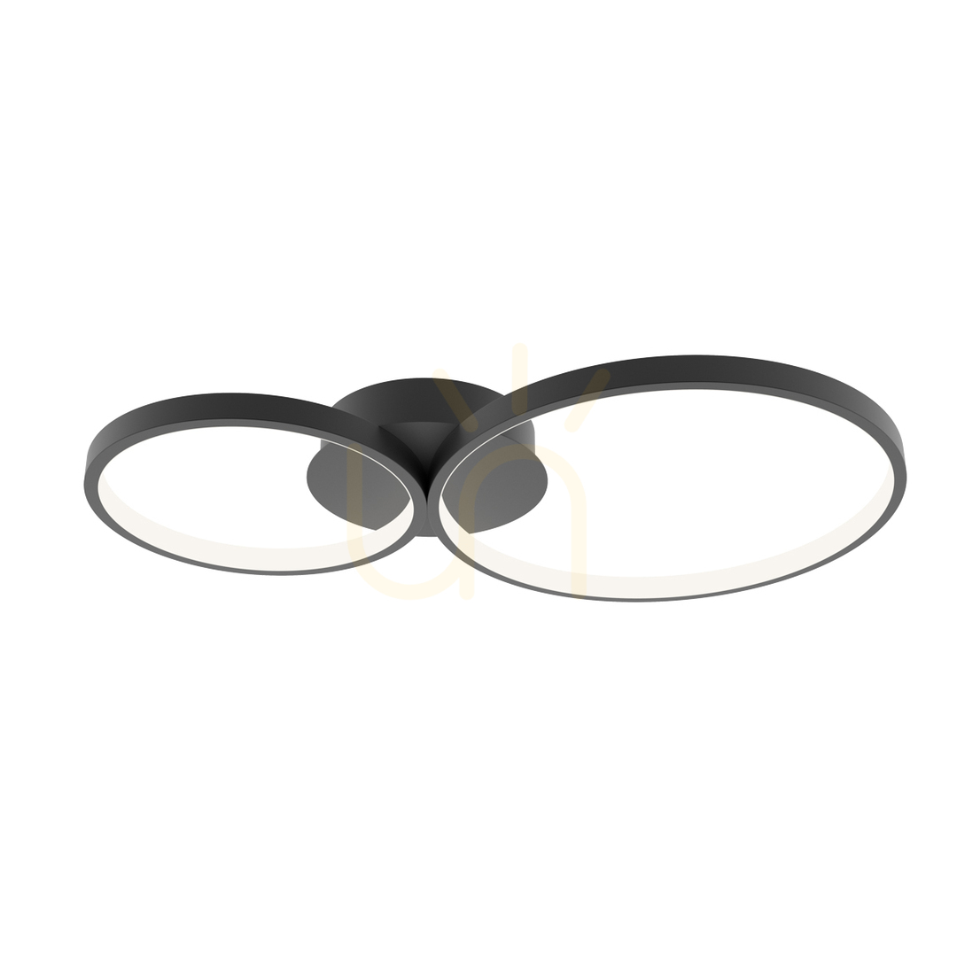 Plafond Italux Maver LED 2x30W Black 61.2 cm SPL-20452-2-BK