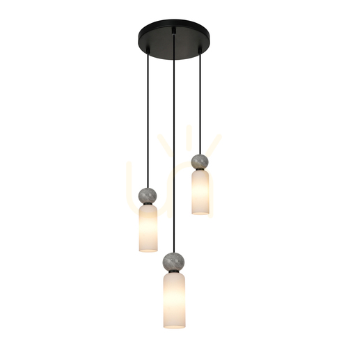 Kontrola Závěsná lampa Italux Santos černá G9 PND-95331-3-BK