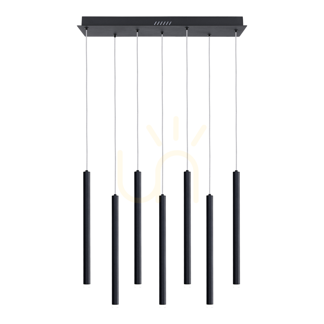 Kontrola Závěsné LED svítidlo Italux Valdes 7x LED černé PND-22302-7-BK Závěsné LED svítidlo Italux Valdes 7x LED černé PND-22302-7-BK