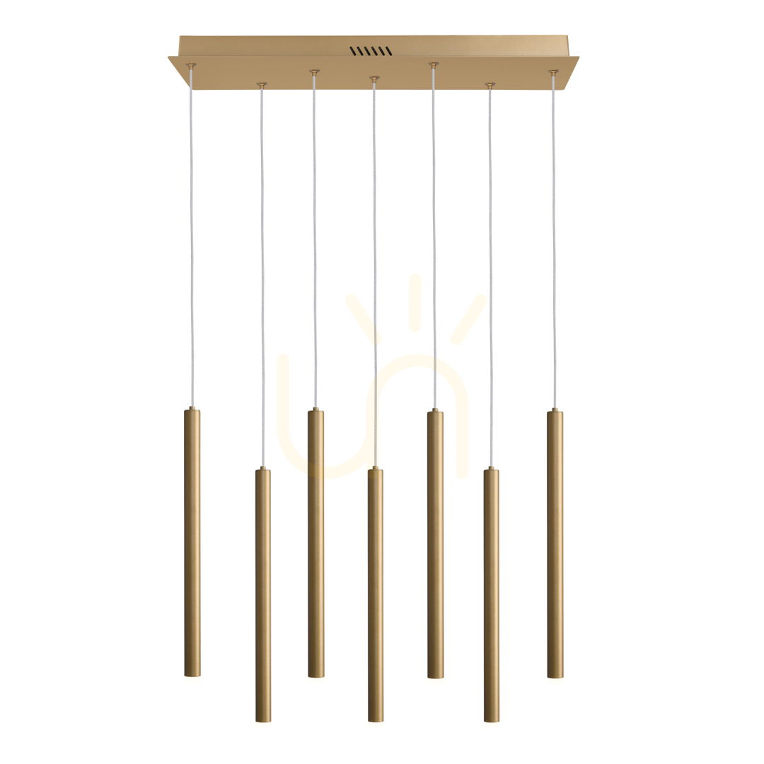 Kontrola Závěsné LED svítidlo Italux Valdes 7x LED zlaté PND-22302-7-GD Závěsné LED svítidlo Italux Valdes 7x LED zlaté PND-22302-7-GD
