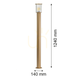 Stojací lampa ARGON NORFOLK zlatá průhledná IP44 8754 small 6