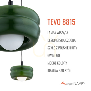Závěsná lampa ARGON TEVO bílá/lahvově zelená G9 IP20 8815 small 4