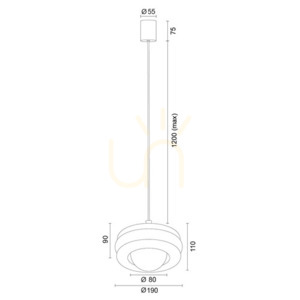 Závěsná lampa ARGON TEVO bílá/lahvově zelená G9 IP20 8815 small 7