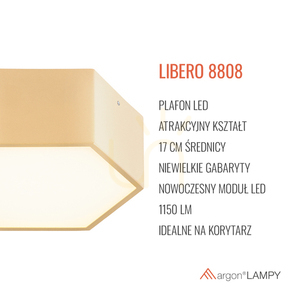 Plafon ARGON LIBERO 8808 LED 1150 lm zlatý IP20 small 1