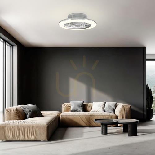 Kontrola Stropní ventilátor s LED světlem Mantra ALISIO XL 7491 stříbrný, 73,5 cm