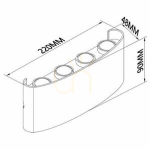 Venkovní nástěnné svítidlo ARCS 7813 antracit, LED 8 W, nahoru/dolů, IP54 small 1