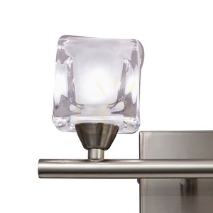 Nástěnné svítidlo Mantra CUADRAX 0004030, 2 × G9 se žárovkami LED 2,5 W, saténový nikl a sklo, 20 × 15 cm small 1