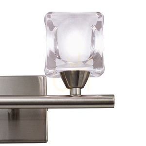 Nástěnné svítidlo Mantra CUADRAX 0004030, 2 × G9 se žárovkami LED 2,5 W, saténový nikl a sklo, 20 × 15 cm small 0