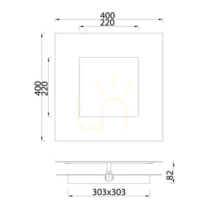 LED nástěnné svítidlo Mantra Dalia 8145 černé a zlaté 40 cm 40 W 3000 K small 8