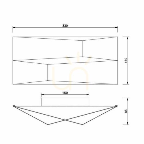 Kontrola Bílé LED nástěnné svítidlo Mantra FUJI 8158 14 W 3000 K 1250 lm