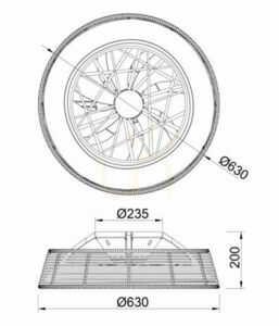 Stropní ventilátor s LED světlem Mantra INDONESIA 7810 ratan Ø63 cm small 2