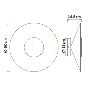 Nástěnné LED svítidlo Mantra ORION 8128 bílo-černé 50 cm 24 W 3000 K small 7