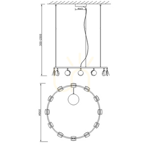 LED lustr Mantra SHELL 7260, zlatý, 86 cm, 3000 K small 5