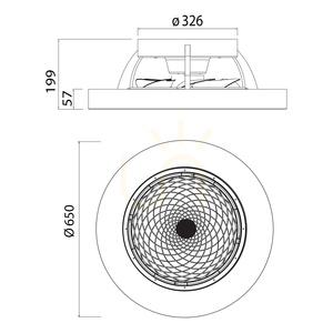 Stropní ventilátor s LED osvětlením Mantra TIBET 7123, bílý, 65 cm small 6