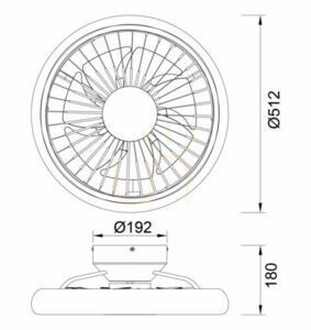 Lustr Mantra TURBO 8231 se stropním ventilátorem small 2