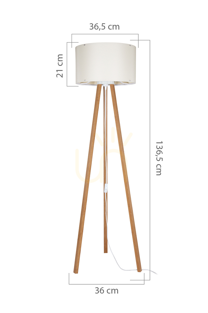 Náhled Stojací lampa Zuma Line PIKO ASZ.1664 Beżowy 1xE27 Stojací lampa Zuma Line PIKO ASZ.1664 Beżowy 1xE27