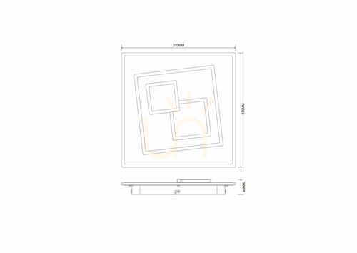 Kontrola Stropní LED svítidlo Zuma Line DUNK MS-3041S černobílé, 37 cm