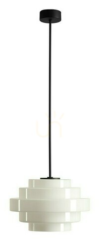 Kontrola Stropní svítidlo Aldex Filo Milky M černé sklo E27 28 cm 9000PL_G1_M