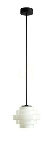 Kontrola Stropní svítidlo Aldex FILO Milky M černé sklo G9 14 cm 9002PL_G1_M