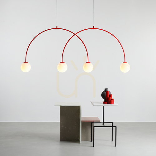 Kontrola Závěsná lampa Aldex Una 4 Red Chilli L 1116L19_L
