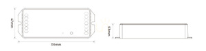 Ovladač LED pásků MiBoxer PR2 MONO/CCT, 12–48 V DC, 20 A, RF 2,4 GHz small 1