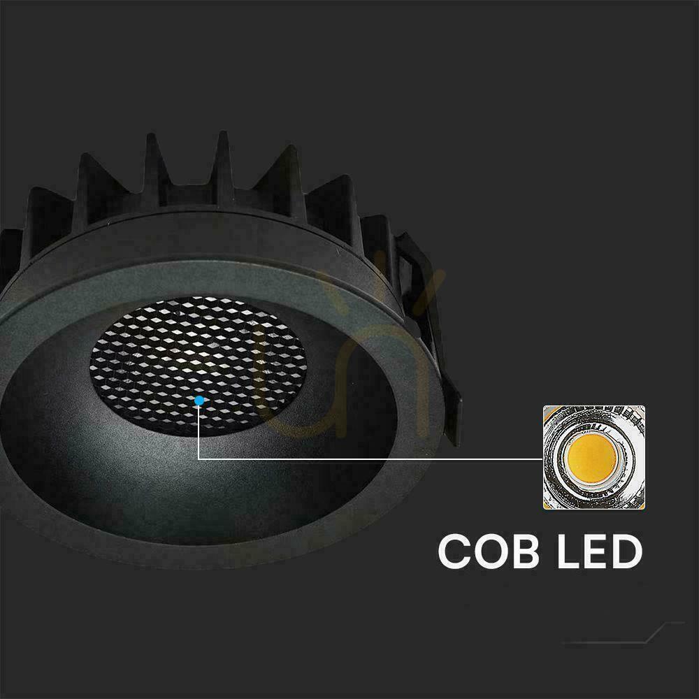 Pohled V-TAC LED Downlight 24W BRIDGELUX CHIP CCT svítidlo Black Raster Anti-glare Honeycomb VT-17024 2540lm V-TAC LED Downlight 24W BRIDGELUX CHIP CCT svítidlo Black Raster Anti-glare Honeycomb VT-17024 2540lm