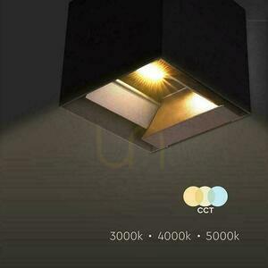 V-TAC 9W LED COB Solární nástěnné svítidlo Black Cube 15x15cm IP65 Senzor pohybu VT-409CCT 3000K-4000K-5000K 800lm. small 13