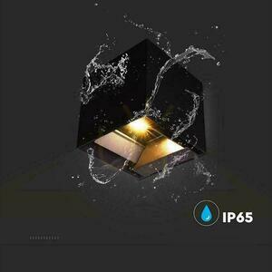 V-TAC 9W LED COB Solární nástěnné svítidlo Black Cube 15x15cm IP65 Senzor pohybu VT-409CCT 3000K-4000K-5000K 800lm. small 14