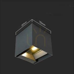 V-TAC 9W LED COB Solární nástěnné svítidlo Black Cube 15x15cm IP65 Senzor pohybu VT-409CCT 3000K-4000K-5000K 800lm. small 6