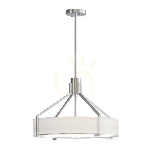 Kontrola Závěsné světlo Doretto Open Design Highlights bílá saténový nikl 4xE27 50 cm